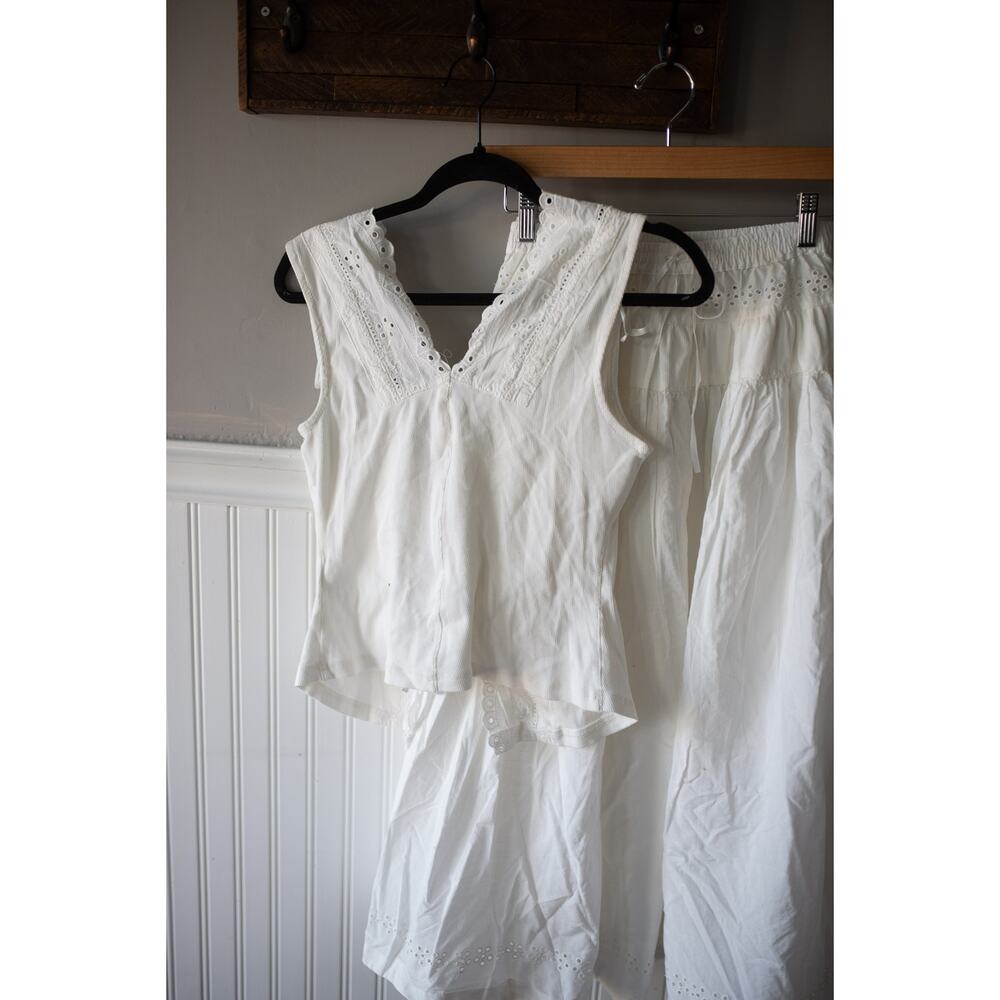 Free People Giselle White Eyelet Maxi Skirt Set (two pieces) - Picture 5 of 5